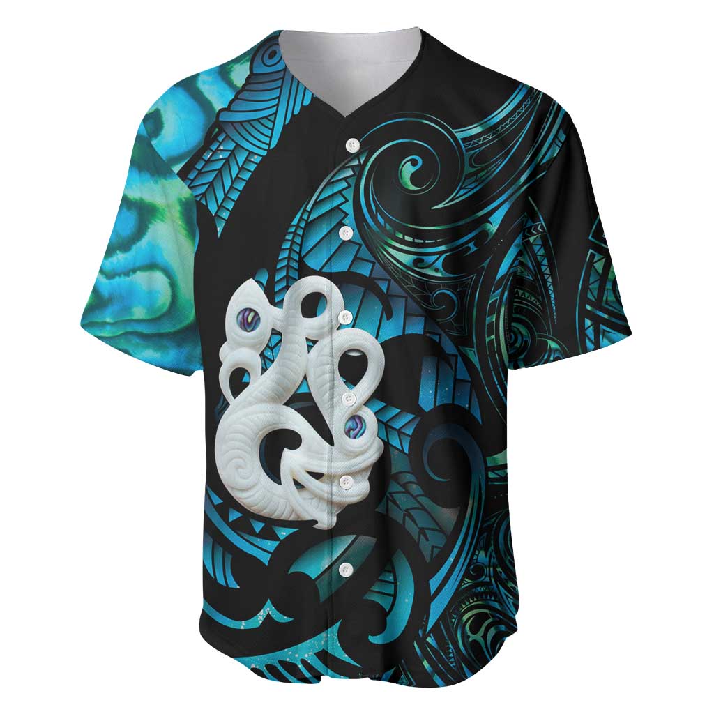 Manaia New Zealand Matariki Baseball Jersey NZ Paua Shell Maori Art