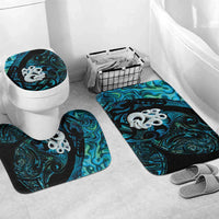 Manaia New Zealand Matariki Bathroom Set NZ Paua Shell Maori Art LT14 Mat Set Only (3 pcs) One Size Turquoise - Polynesian Pride