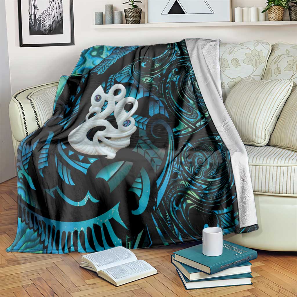 Manaia New Zealand Matariki Blanket NZ Paua Shell Maori Art