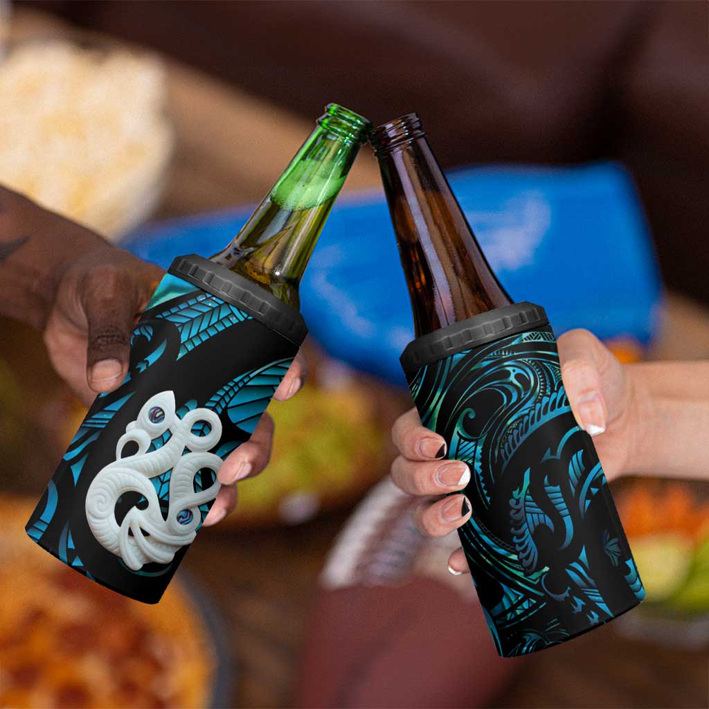 Manaia New Zealand Matariki 4 in 1 Can Cooler Tumbler NZ Paua Shell Maori Art LT14 - Polynesian Pride