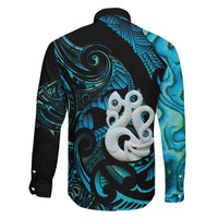 Manaia New Zealand Matariki Family Matching Off Shoulder Short Dress and Hawaiian Shirt NZ Paua Shell Maori Art LT14 - Polynesian Pride