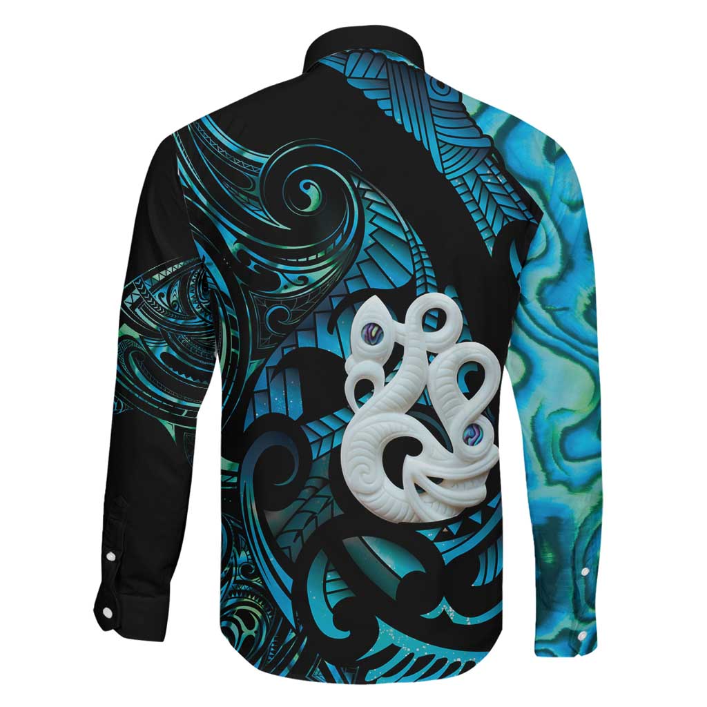 Manaia New Zealand Matariki Family Matching Puletasi and Hawaiian Shirt NZ Paua Shell Maori Art LT14 - Polynesian Pride