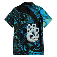 Manaia New Zealand Matariki Family Matching Short Sleeve Bodycon Dress and Hawaiian Shirt NZ Paua Shell Maori Art LT14 - Polynesian Pride