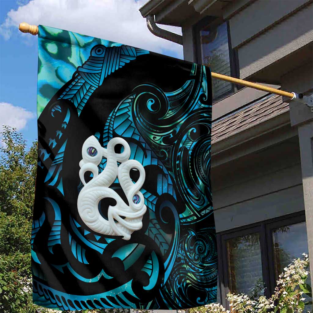 Manaia New Zealand Matariki Garden Flag NZ Paua Shell Maori Art
