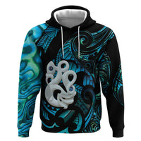 Manaia New Zealand Matariki Hoodie NZ Paua Shell Maori Art
