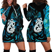 Manaia New Zealand Matariki Hoodie Dress NZ Paua Shell Maori Art LT14 - Polynesian Pride