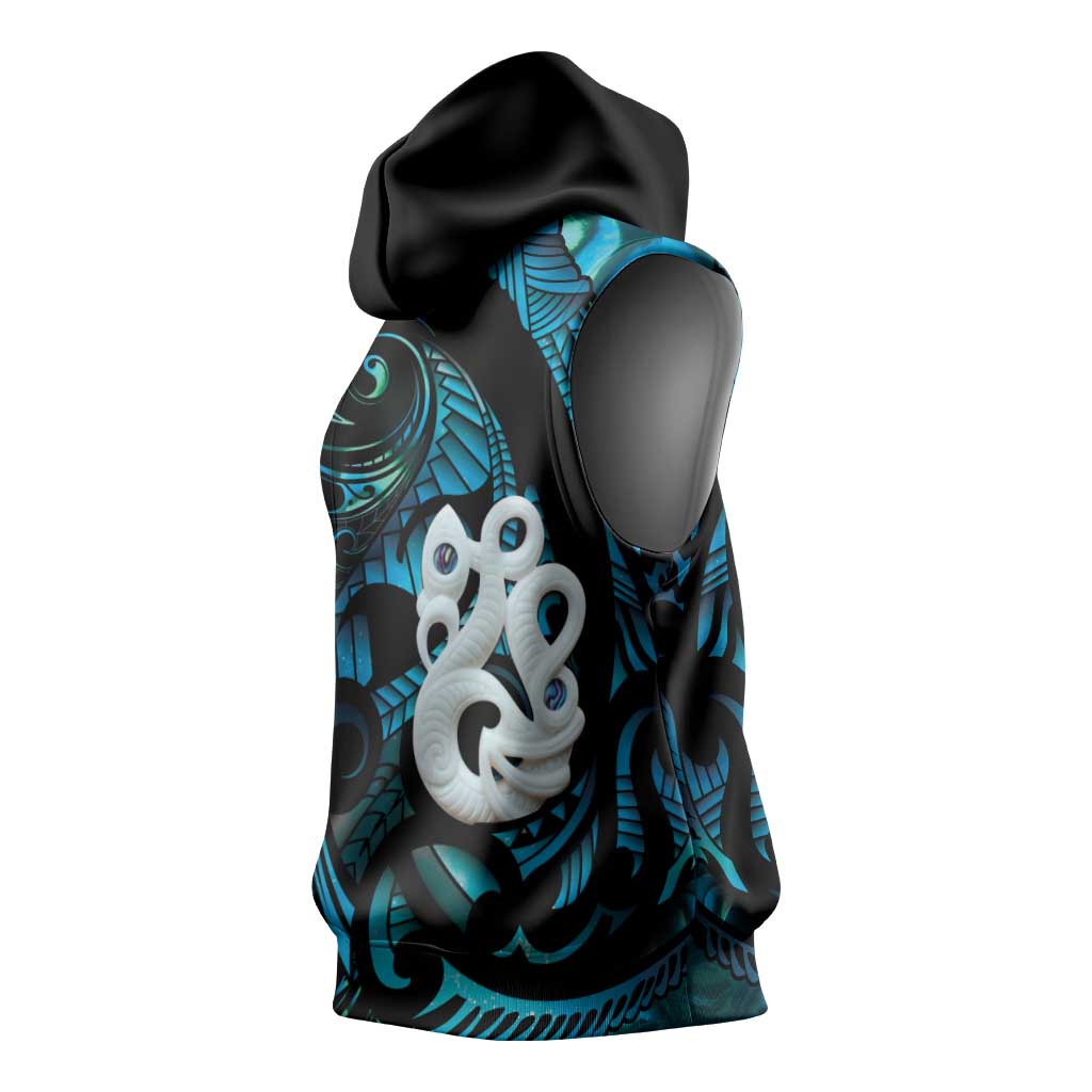 Manaia New Zealand Matariki Sleeveless Hoodie NZ Paua Shell Maori Art LT14 - Polynesian Pride