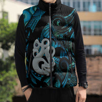 Manaia New Zealand Matariki Sleeveless Puffer Jacket NZ Paua Shell Maori Art LT14 - Polynesian Pride