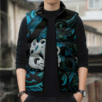 Manaia New Zealand Matariki Sleeveless Puffer Jacket NZ Paua Shell Maori Art LT14 - Polynesian Pride