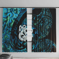 Manaia New Zealand Matariki Window Curtain NZ Paua Shell Maori Art