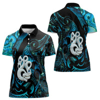 Manaia New Zealand Matariki Women Polo Shirt NZ Paua Shell Maori Art LT14 - Polynesian Pride