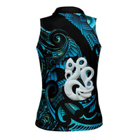 Manaia New Zealand Matariki Women Sleeveless Polo Shirt NZ Paua Shell Maori Art LT14 - Polynesian Pride