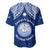 Marshall Islands Baseball Jersey Blue Polynesian Tribal Mix Coat Of Arms LT14 - Polynesian Pride