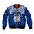 Marshall Islands Bomber Jacket Blue Polynesian Tribal Mix Coat Of Arms LT14 Unisex Blue - Polynesian Pride