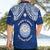 Marshall Islands Hawaiian Shirt Blue Polynesian Tribal Mix Coat Of Arms LT14 - Polynesian Pride