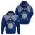 Marshall Islands Hoodie Blue Polynesian Tribal Mix Coat of Arms LT14 - Polynesian Pride