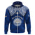 Marshall Islands Hoodie Blue Polynesian Tribal Mix Coat of Arms LT14 - Polynesian Pride