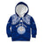 Marshall Islands Kid Hoodie Blue Polynesian Tribal Mix Coat Of Arms LT14 Hoodie Blue - Polynesian Pride