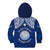 Marshall Islands Kid Hoodie Blue Polynesian Tribal Mix Coat Of Arms LT14 - Polynesian Pride