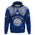 Custom Marshall Islands Hoodie Blue Polynesian Tribal Mix Coat of Arms LT14 Pullover Hoodie Blue - Polynesian Pride