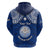 Custom Marshall Islands Hoodie Blue Polynesian Tribal Mix Coat of Arms LT14 - Polynesian Pride