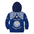 Personalised Marshall Islands Kid Hoodie Blue Polynesian Tribal Mix Coat Of Arms LT14 - Polynesian Pride