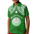 Personalised Marshall Islands Kid Polo Shirt Green Polynesian Tribal Mix Coat Of Arms LT14 Kid Green - Polynesian Pride