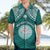 Personalised Marshall Islands Hawaiian Shirt Turquoise Polynesian Tribal Mix Coat Of Arms LT14 - Polynesian Pride