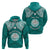 Custom Marshall Islands Hoodie Turquoise Polynesian Tribal Mix Coat of Arms LT14 - Polynesian Pride