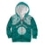 Personalised Marshall Islands Kid Hoodie Turquoise Polynesian Tribal Mix Coat Of Arms LT14 Zip Hoodie Turquoise - Polynesian Pride