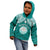 Personalised Marshall Islands Kid Hoodie Turquoise Polynesian Tribal Mix Coat Of Arms LT14 - Polynesian Pride