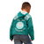 Personalised Marshall Islands Kid Hoodie Turquoise Polynesian Tribal Mix Coat Of Arms LT14 - Polynesian Pride