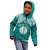 Personalised Marshall Islands Kid Hoodie Turquoise Polynesian Tribal Mix Coat Of Arms LT14 - Polynesian Pride