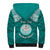 Personalised Marshall Islands Sherpa Hoodie Turquoise Polynesian Tribal Mix Coat Of Arms LT14 - Polynesian Pride