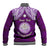 Personalised Marshall Islands Baseball Jacket Purple Polynesian Tribal Mix Coat Of Arms LT14 - Polynesian Pride