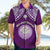 Personalised Marshall Islands Hawaiian Shirt Purple Polynesian Tribal Mix Coat Of Arms LT14 - Polynesian Pride