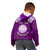 Personalised Marshall Islands Kid Hoodie Purple Polynesian Tribal Mix Coat Of Arms LT14 - Polynesian Pride