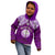 Personalised Marshall Islands Kid Hoodie Purple Polynesian Tribal Mix Coat Of Arms LT14 - Polynesian Pride