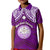 Personalised Marshall Islands Kid Polo Shirt Purple Polynesian Tribal Mix Coat Of Arms LT14 Kid Purple - Polynesian Pride