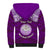 Personalised Marshall Islands Sherpa Hoodie Purple Polynesian Tribal Mix Coat Of Arms LT14 - Polynesian Pride