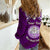 Personalised Marshall Islands Women Casual Shirt Purple Polynesian Tribal Mix Coat Of Arms LT14 - Polynesian Pride