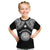 Personalised Marshall Islands Kid T Shirt Black Polynesian Tribal Mix Coat Of Arms LT14 Black - Polynesian Pride