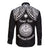 Personalised Marshall Islands Long Sleeve Button Shirt Black Polynesian Tribal Mix Coat Of Arms LT14 - Polynesian Pride