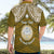 Personalised Marshall Islands Hawaiian Shirt Gold Polynesian Tribal Mix Coat Of Arms LT14 - Polynesian Pride