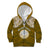 Personalised Marshall Islands Kid Hoodie Gold Polynesian Tribal Mix Coat Of Arms LT14 Zip Hoodie Gold - Polynesian Pride