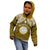 Personalised Marshall Islands Kid Hoodie Gold Polynesian Tribal Mix Coat Of Arms LT14 - Polynesian Pride