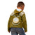 Personalised Marshall Islands Kid Hoodie Gold Polynesian Tribal Mix Coat Of Arms LT14 - Polynesian Pride