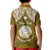 Personalised Marshall Islands Kid Polo Shirt Gold Polynesian Tribal Mix Coat Of Arms LT14 - Polynesian Pride