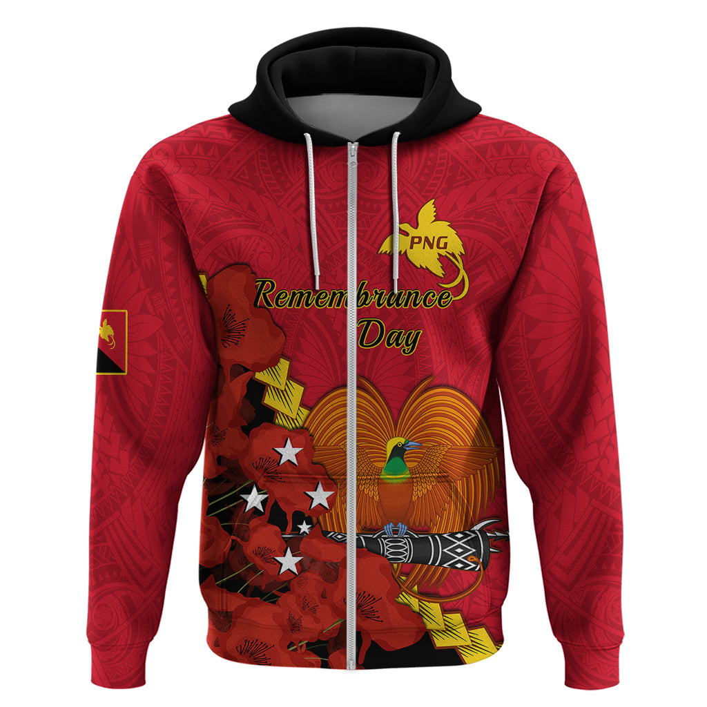 Polynesian Pride Remembrance Day PNG Hoodie Papua New Guinea We Will Remember Them LT14 - Polynesian Pride