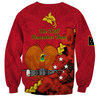 Polynesian Pride Remembrance Day PNG Sweatshirt Papua New Guinea We Will Remember Them LT14 - Polynesian Pride